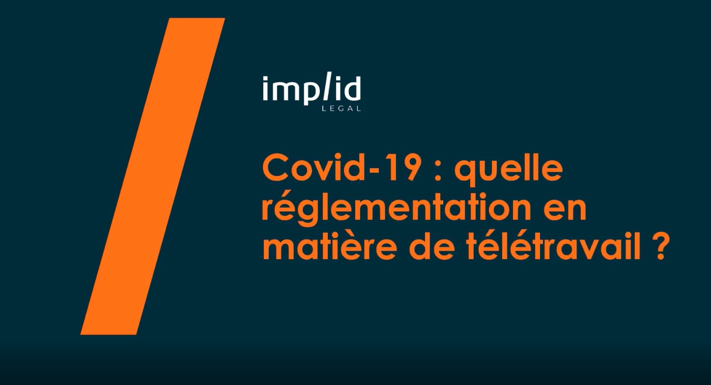 Webinar réglementation en matière de télétravail